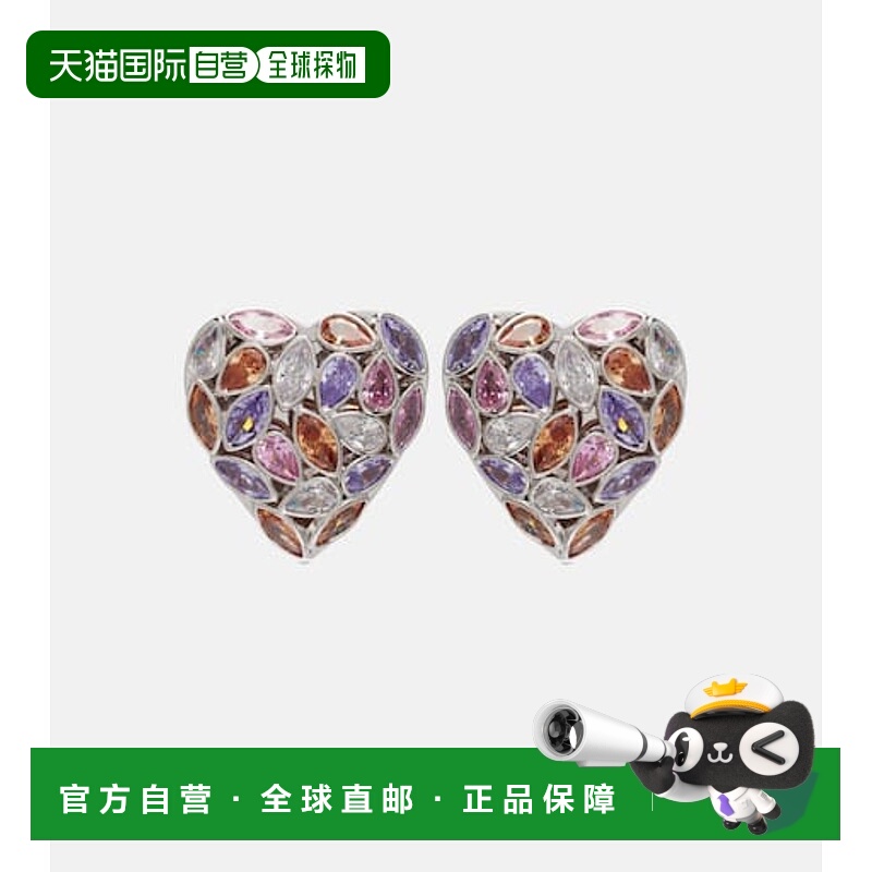 香港直邮Self-Portrait 女士 水晶装饰耳环 colorful花色 舒适时