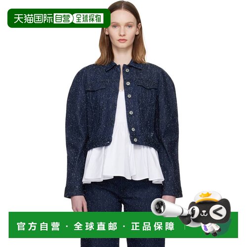 香港直邮Jacquemus 女士 海军蓝 The Ovalo de-Nîmes 牛仔夹克 26