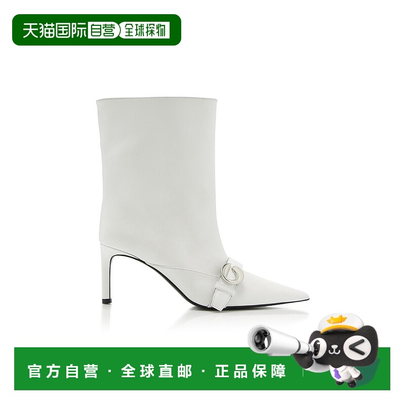 1h可退 香港直邮Coperni 女士 带子皮质短靴 white白色 舒适时尚