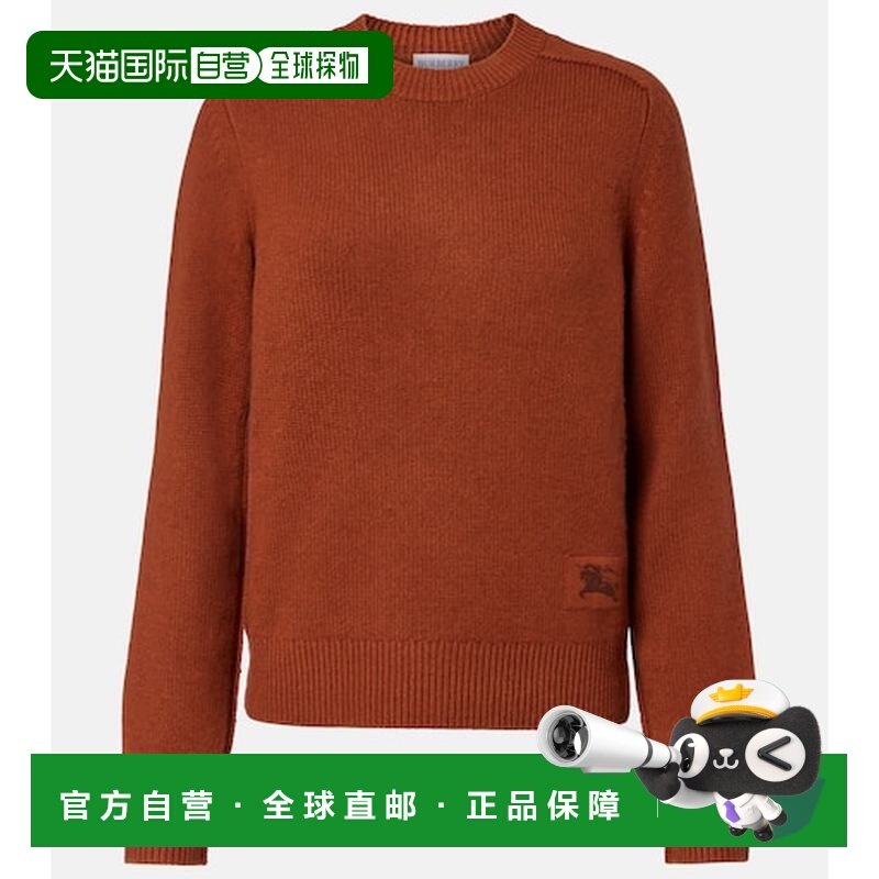 1h可退 香港直邮Burberry 巴宝莉 女士 羊绒毛衣 orange橙色 舒适