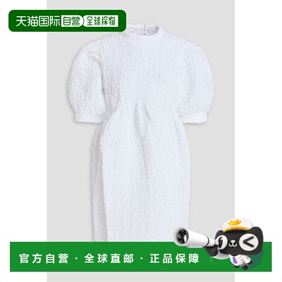 香港直邮Cecilie Bahnsen 女士 Uma 棉混纺泡泡纱迷你连衣裙 EDI0