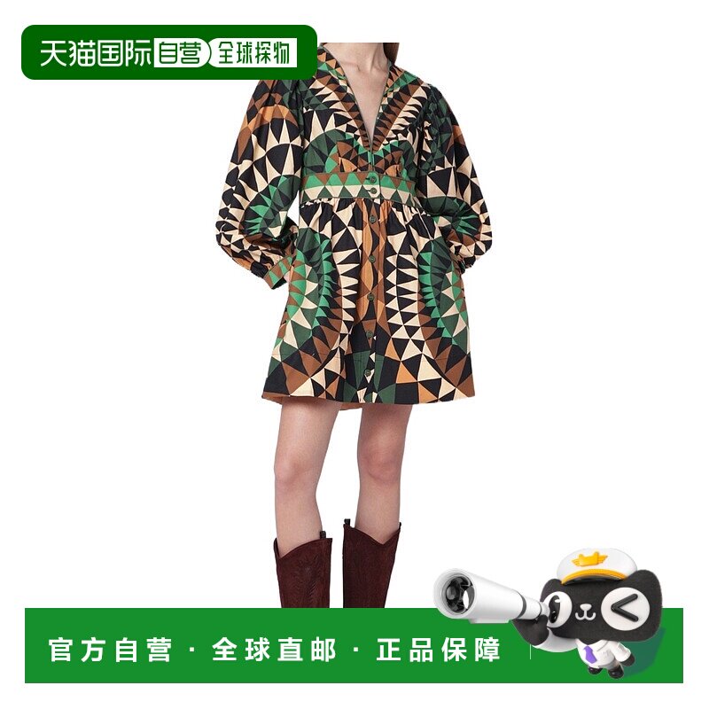 香港直邮Farm Rio 长袖连衣裙 351132