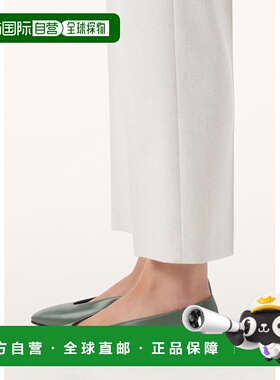 自营欧洲直邮Loro Piana 女士绿色小牛皮休闲鞋女鞋单鞋平底鞋