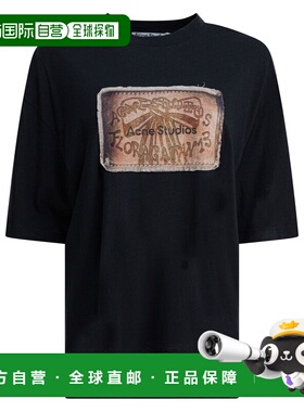 1h可退 香港直邮Acne Studios 艾克妮 女士 黑色棉质T恤 CL0391BM