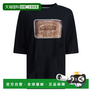 1h可退 香港直邮Acne Studios 艾克妮 女士 黑色棉质T恤 CL0391BM