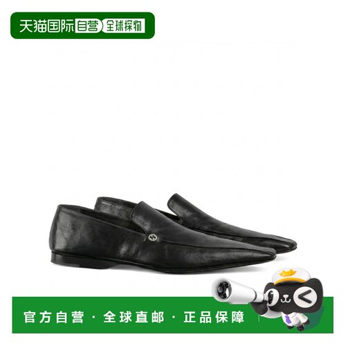 香港直邮GUCCI 男士休闲鞋 A0039UAAGPN1000 CO 黑色 方头乐福鞋