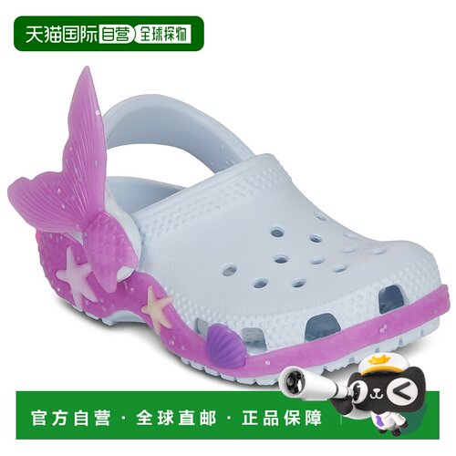 欧洲直邮Crocs 卡骆驰 女孩鞋子 包头拖鞋 春夏 蓝色 Clsc IAM Co