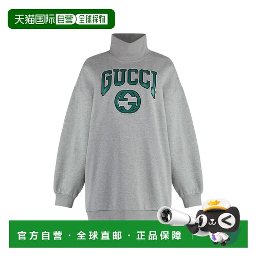1h可退 香港直邮GUCCI 女士针织衫 760367XJF0Q1192 SS2024 灰色