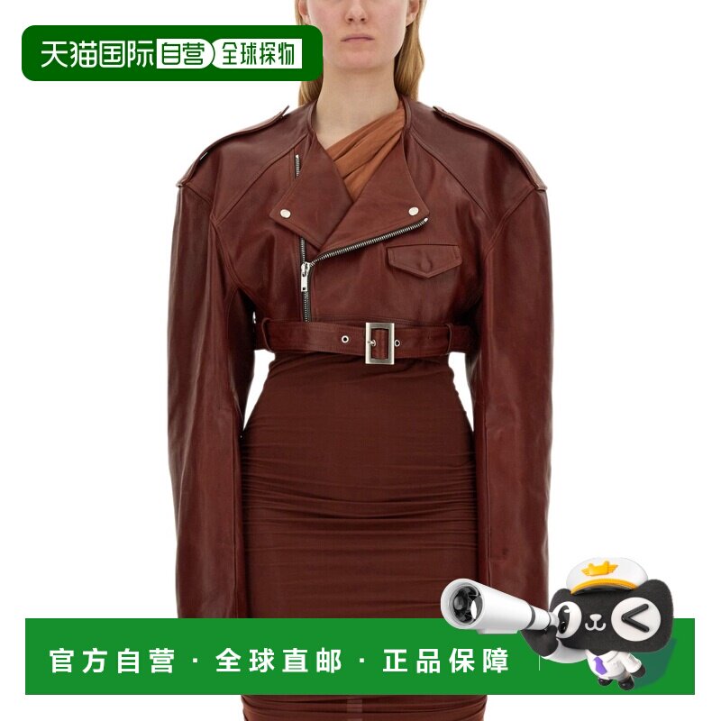 1h可退 香港直邮RICK OWENS 女士外套 RO01D2790 CO 酒红色