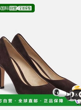 香港直邮The Row 女士 Carla 80 绒面革浅口鞋 brown棕色 舒适时