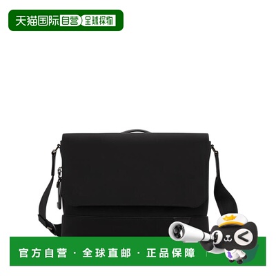 自营欧洲直邮Tumi途明 Harrison男士黑色尼龙拉链开合斜挎包