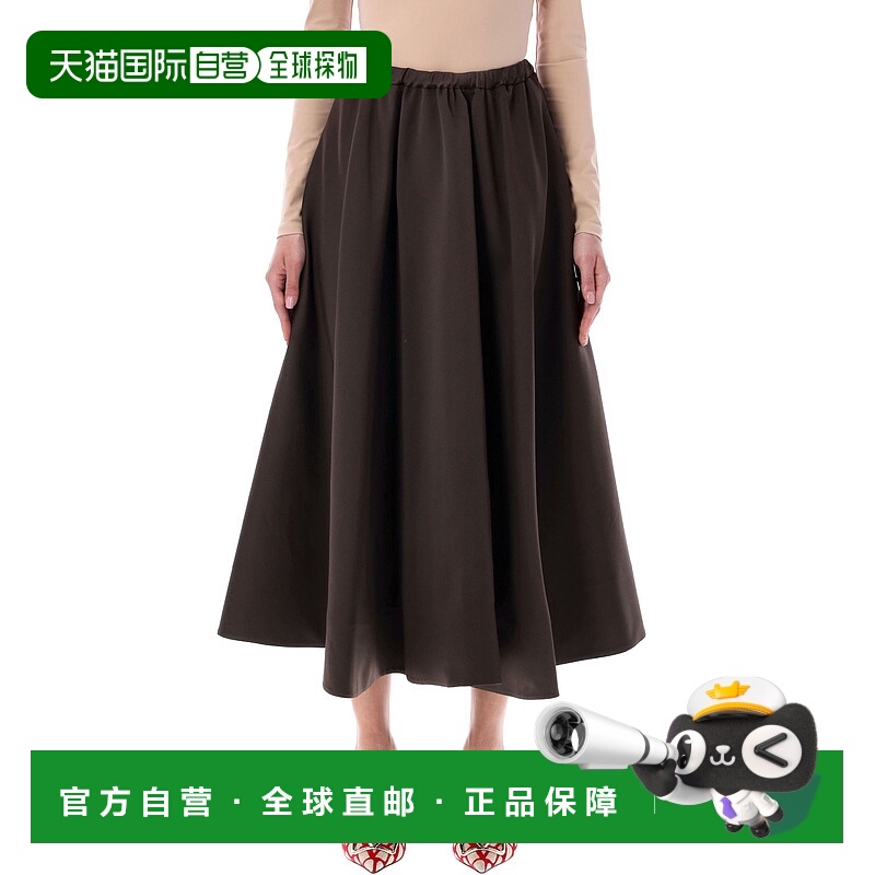 1h可退 香港直邮Valentino 华伦天奴 女士 高腰褶皺中長裙 2B0RA9