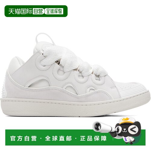 香港直邮Lanvin 朗雯 男士 白色 Curb 运动鞋 FUSKDK12DRAGP2500