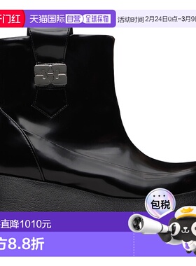 1h可退 香港直邮GANNI 甘尼 女士 黑色 Sue Platform 踝靴 S3135