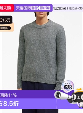 香港直邮Ami Paris 羊毛羊绒圆领毛衣 针织长袖羊绒衫.HKS127005