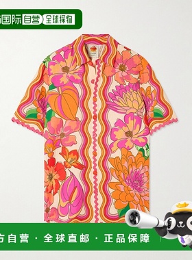 香港直邮FARM RIO 女士 Spring Affair 印花亚麻混纺衬衫 3364662