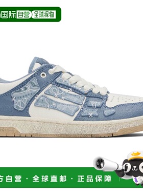 1h可退 香港直邮AMIRI 男士 蓝色 & 白色 Bandana Skel Top Low