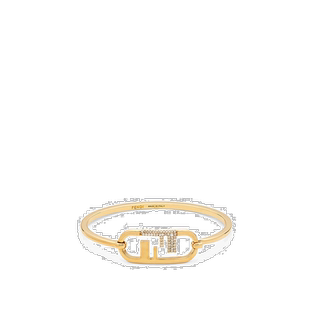 1h可退 欧洲直邮FENDI芬迪 O’Lock手镯钻石锆石手链女款水晶珍珠