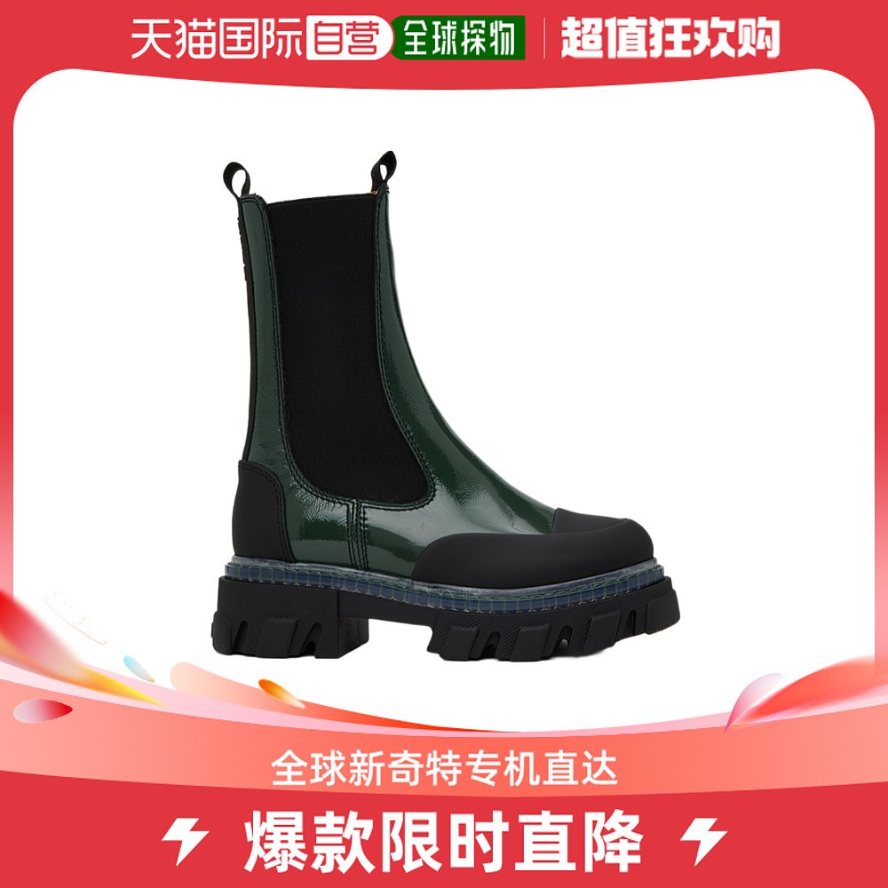 香港直邮Ganni Cleated Mid切尔西靴 S2070
