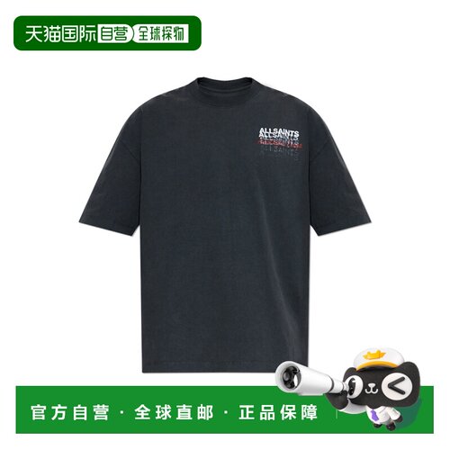 香港直邮ALL SAINTS 男士T恤 GRAPHENEM013PEWASHEDBLACK