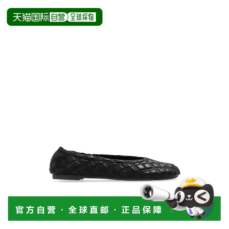 1h可退 欧洲直邮BURBERRY 女士芭蕾乐福鞋8080383A1189BLACK