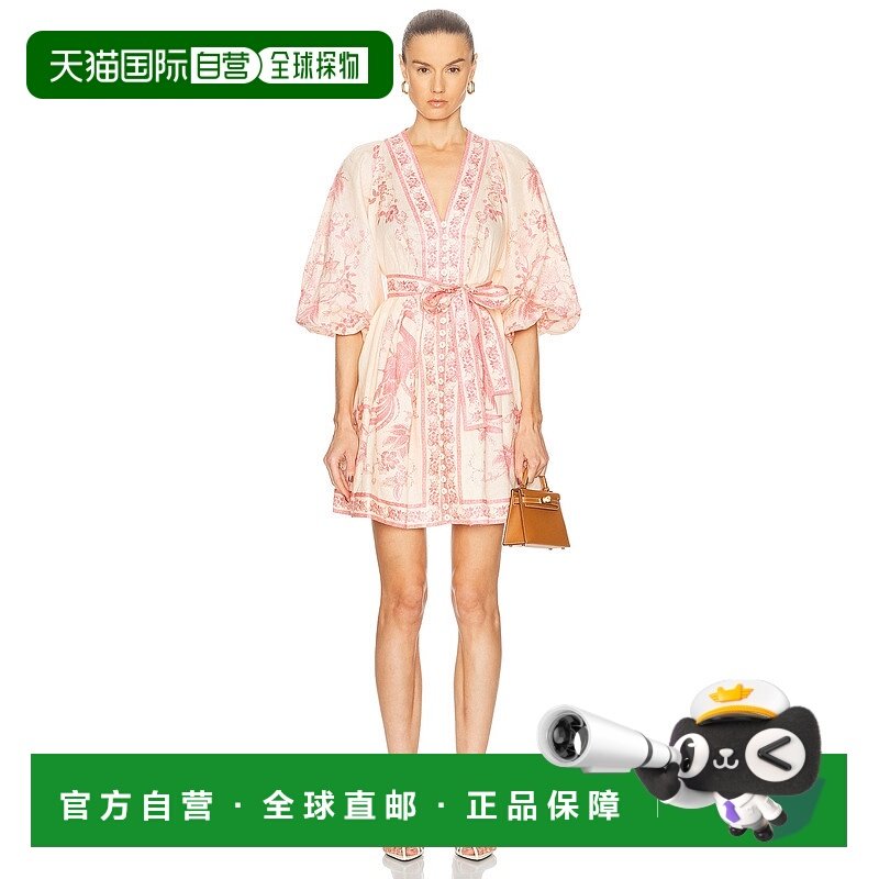 香港直邮ZIMMERMANN 女士 Lucky 深V迷你连衣裙 3500DSS252,女装/女士精品,连衣裙,淘宝优惠券,粉丝福利购,淘宝优惠卷