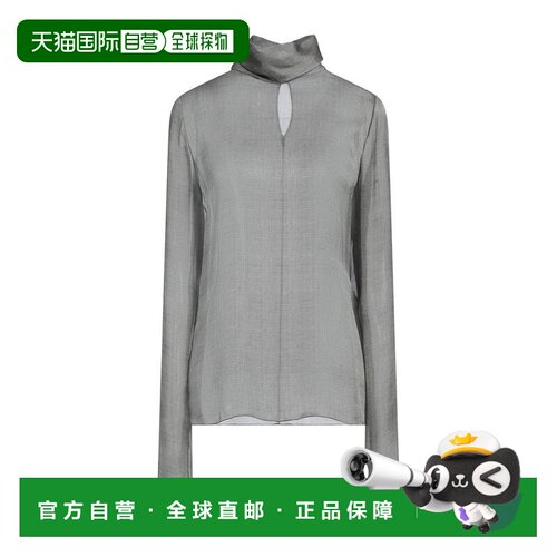 1h可退 香港直邮Saint Laurent 圣罗兰 女士 上衣 grey灰色 舒适