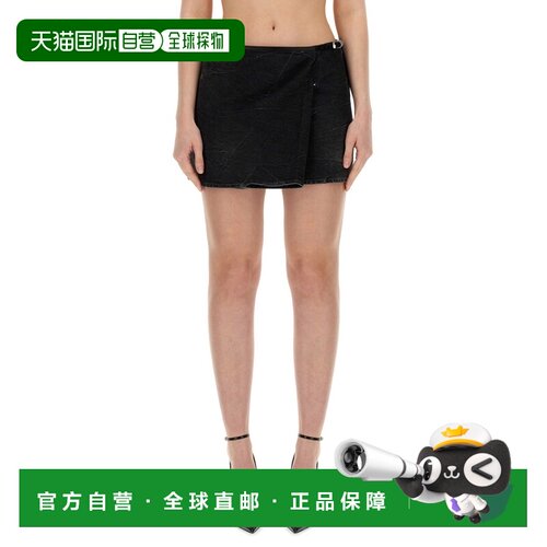 1h可退 香港直邮GIVENCHY 女士半身裙 BW40UB5Y3P001 AW2024 黑色
