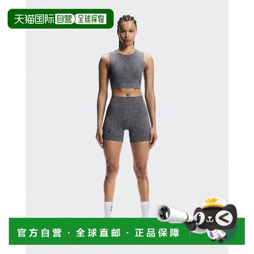 自营欧洲直邮On昂跑 Studio女士石墨色再生聚酯纤维针织短裤