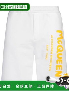 香港直邮mcqueen 亚历山大 麦昆 男士 短裤 white白色 舒适时尚