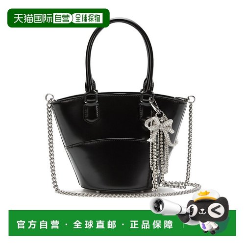 香港直邮Self-Portrait 皮革吊饰手提包 PF25-314AB单肩包