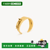 自营欧洲直邮YSL圣罗兰 CASSANDRE系列女士做旧金色黄铜开口手镯