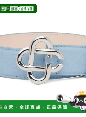 1h可退 香港直邮Casablanca 男士 蓝色 CC Logo Buckle 腰带 ASP2