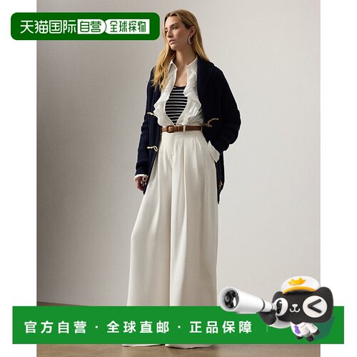 自营欧洲直邮Ralph Lauren拉夫劳伦 Greer女士奶油色粘胶纤维褶皱