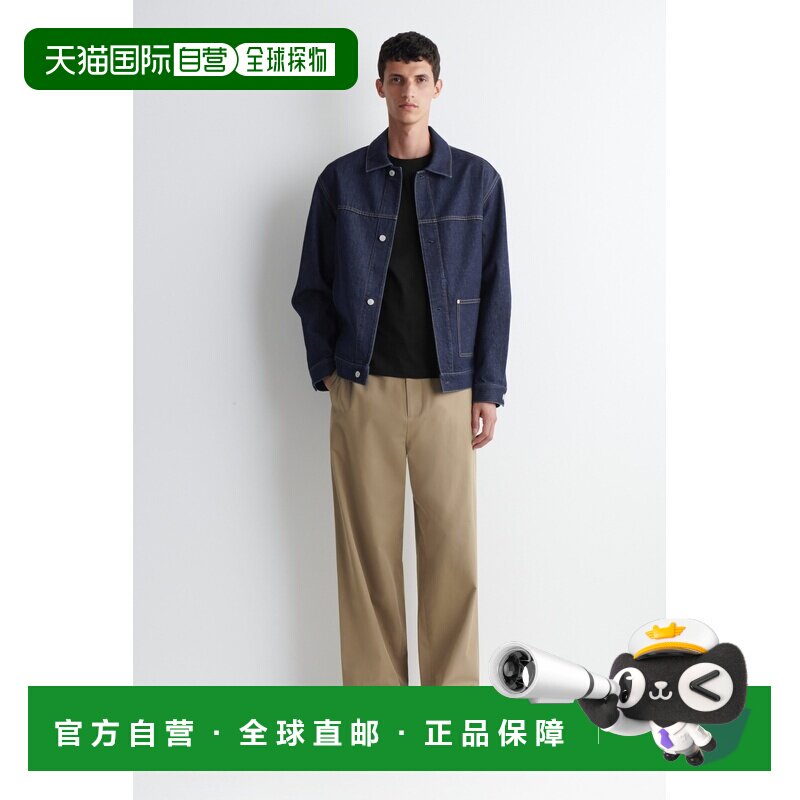 欧洲直邮自营COS 男士白色帆布平底网球鞋运动鞋