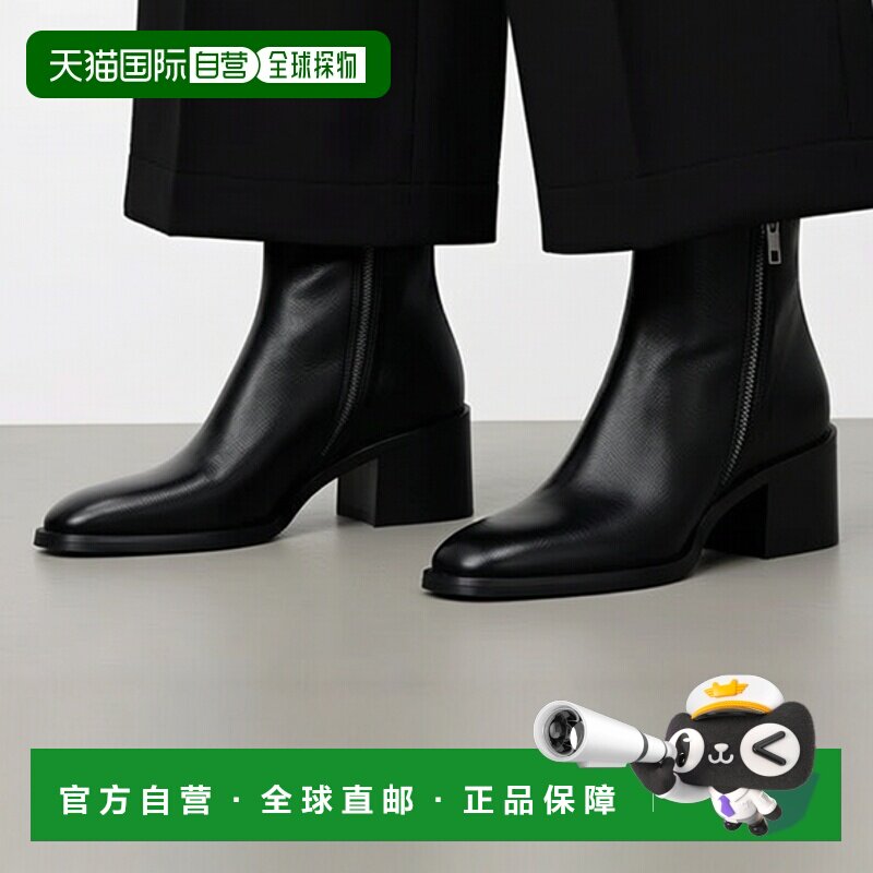 欧洲直邮Fru.it鞋子女短靴黑色9360-417单鞋女靴