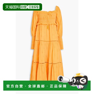 刺绣棉真丝薄绸中长连衣裙 1h可退 女士 RIO 300178 香港直邮FARM