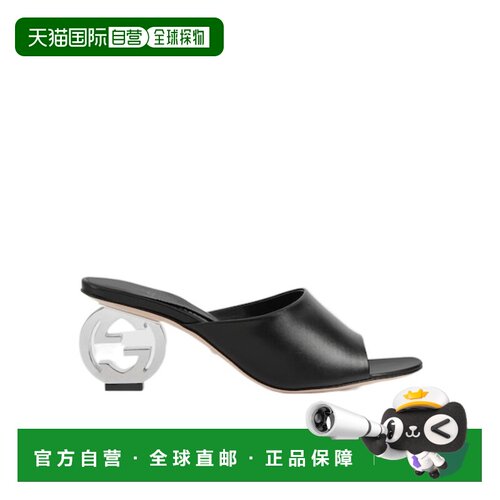 自营1h可退 Gucci 互扣式G高跟凉鞋 772569C9D00单鞋