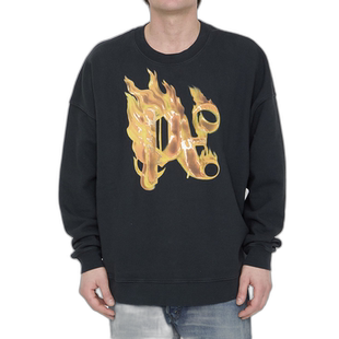 香港直邮Palm Angels 棕榈天使 男士 Burning 交织图案卫衣 PMBA0