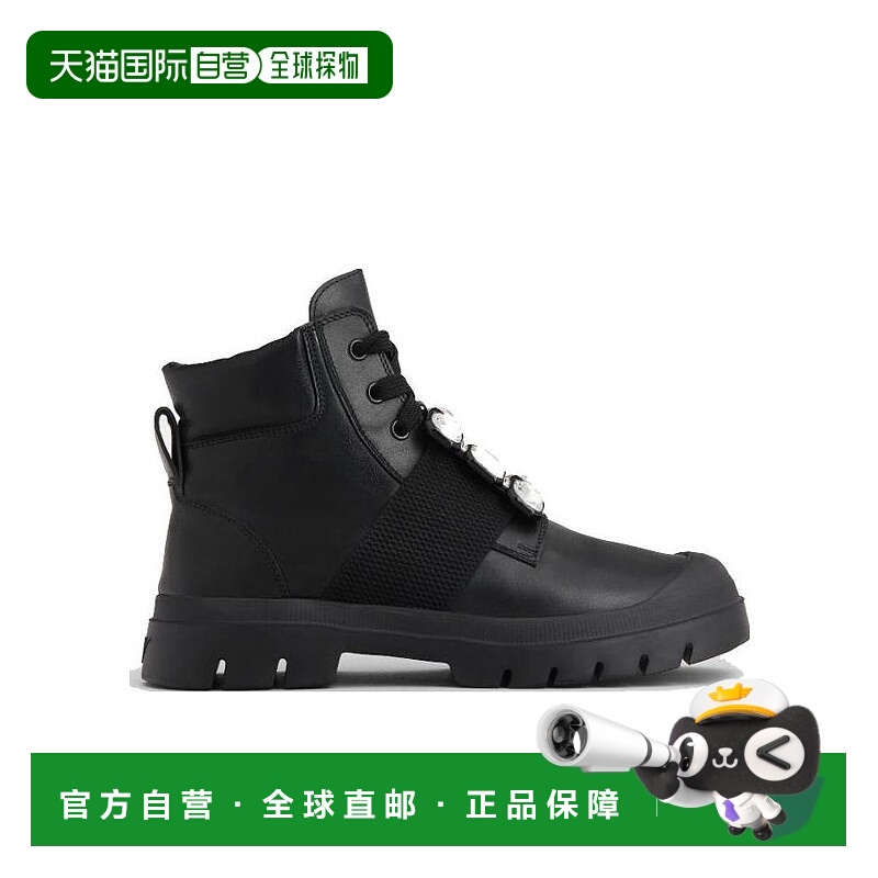 香港直邮Roger Vivier 黑色绑带搭扣女靴靴子 RVW62831170QK7