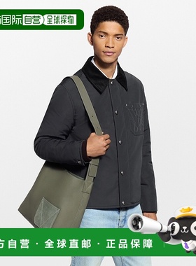 自营1h可退 欧洲直邮LV路易威登 Verso男士卡其绿牛皮可调节肩带