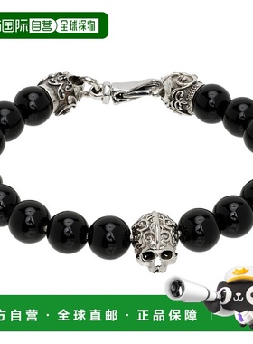 1h可退 香港直邮Emanuele Bicocchi 男士 Skull Beads 手链 SHBRK