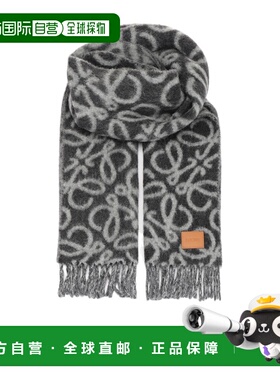 1h可退 香港直邮Loewe 徽标流苏围巾 FSF4SS1W02