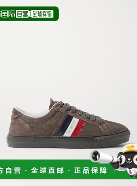 香港直邮Moncler 盟可睐 男士 New Monaco 绒面革皮质运动鞋 4M71