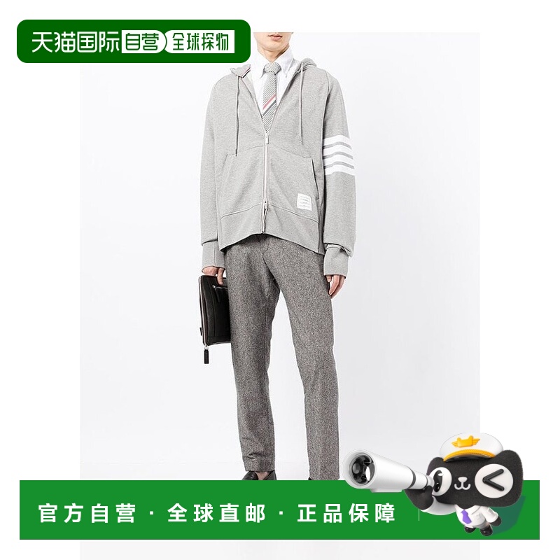 香港直邮Thom Browne 四条纹拉链长袖连帽衫夹克 MJT022L00535