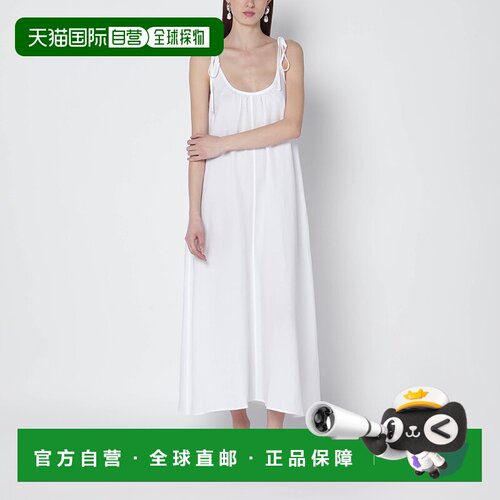 1h可退 香港直邮ANINE BING 女士 白色亚麻混纺连衣裙 A0212165CO