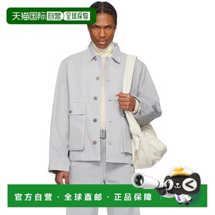 香港直邮Lemaire 牛仔夹克 男士 Boxy OW306LD1036 灰色 1h可退