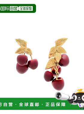 1h可退 香港直邮Saint Laurent LE CASSANDRE树脂和金属樱桃耳环