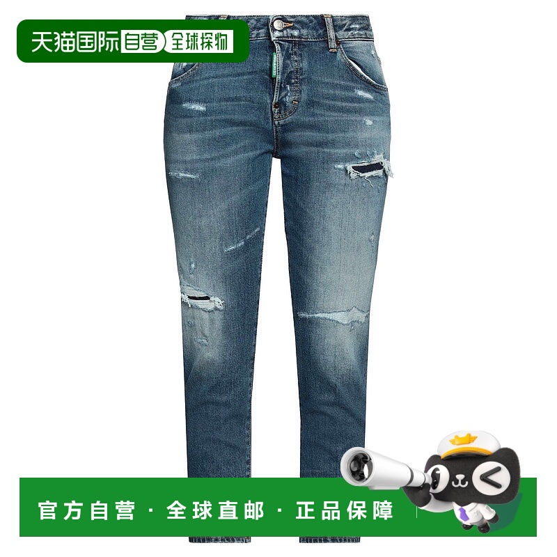 香港直邮Dsquared2 二次方 女士 牛仔长裤 blue蓝色 舒适时尚