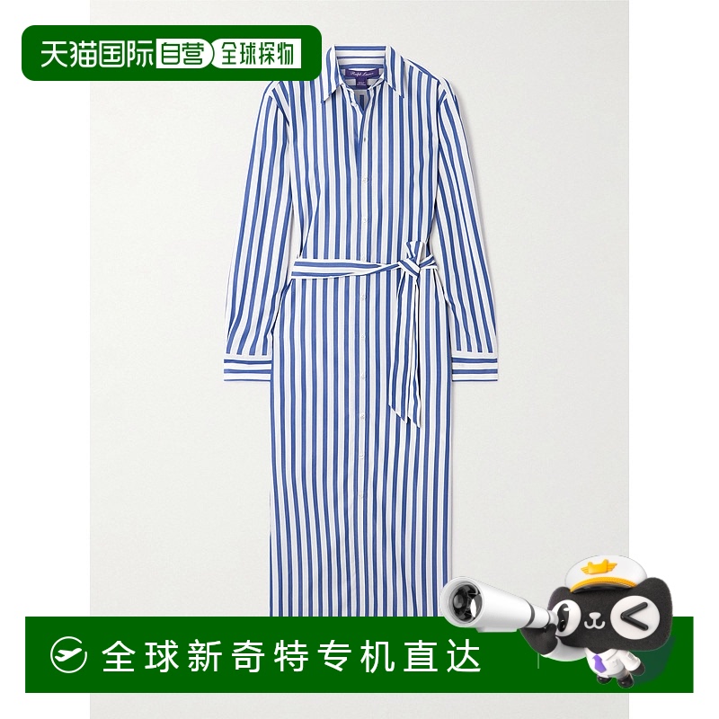 1h可退 香港直邮Ralph Lauren 拉尔夫劳伦 女士 Vicki 束带条纹棉
